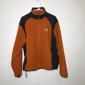 The North Face Orange and Grey Fleece